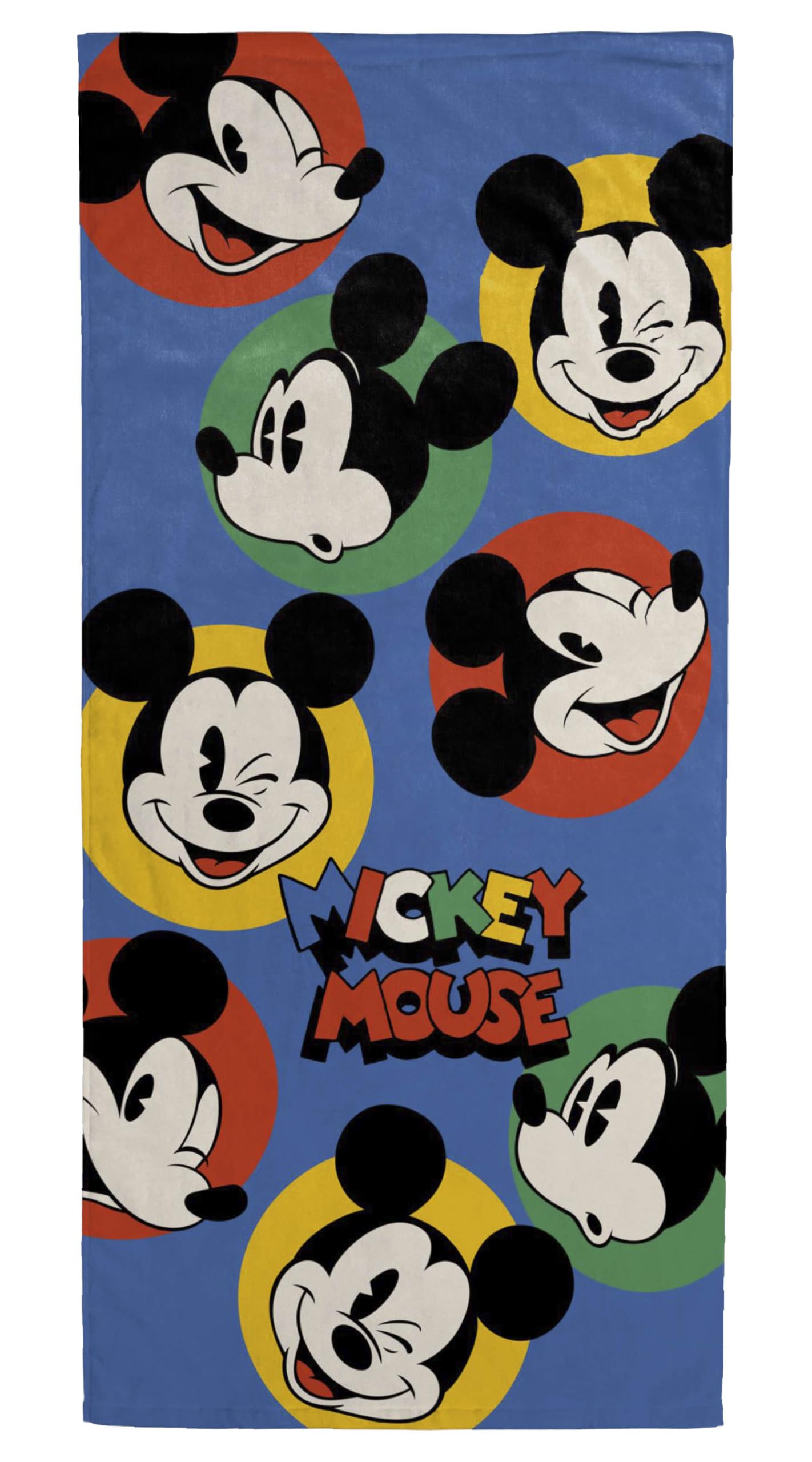 Jay Franco Kids Disney Myszka Miki 100% bawełna Ręcznik plażowy – 71 x 147 cm Super miękki ręcznik kąpielowy, basenowy i podróżny, oficjalny produkt licencjonowany, wielokolorowy
