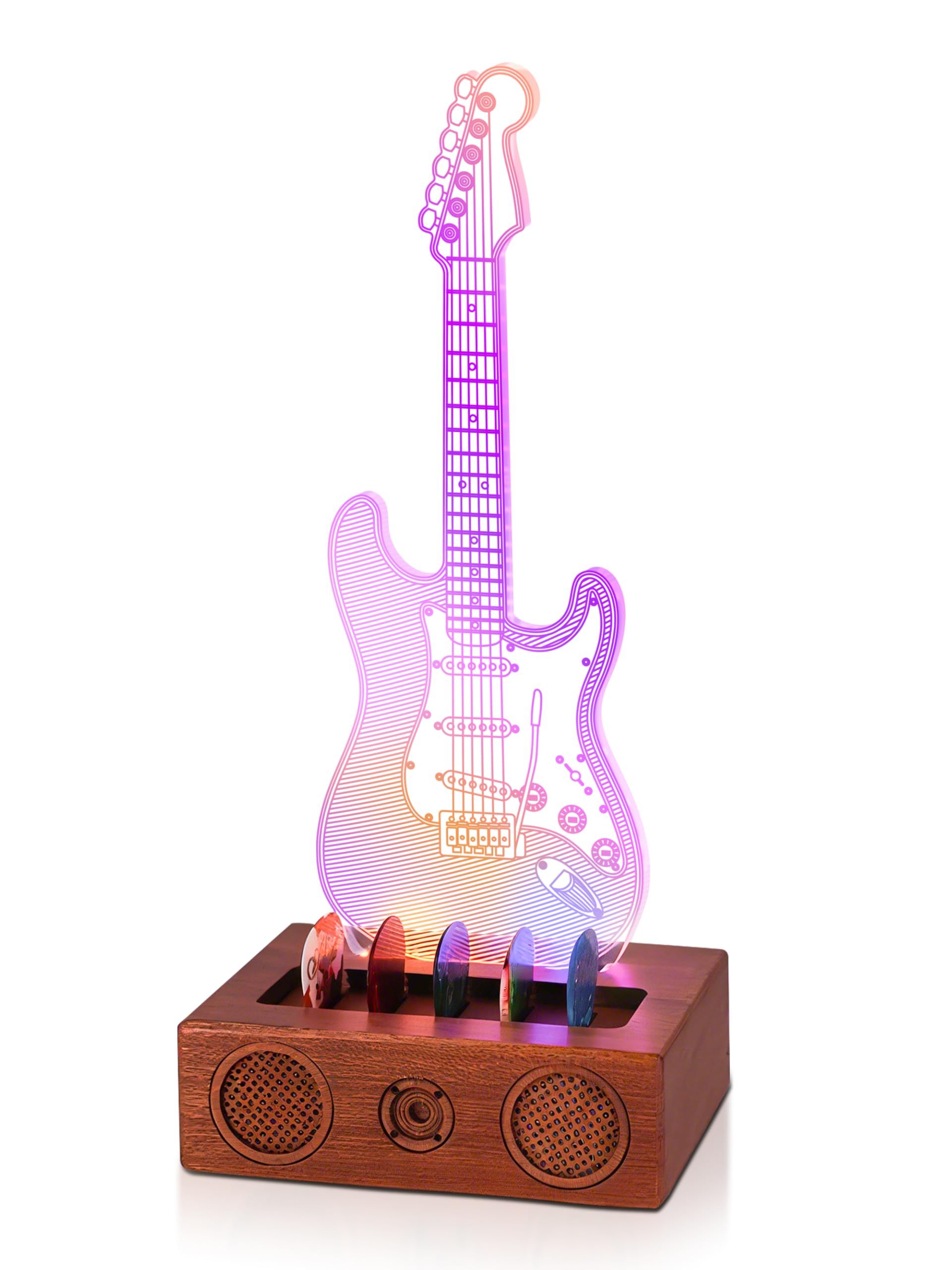 CoolGift Mart Light Up Guitar Pick Holder