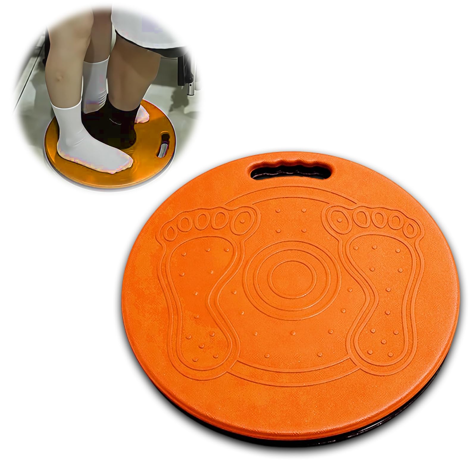 Plato giratorio para personas mayores con discapacidad, 39 cm, soporte de transferencia de 150 kg, placa de transferencia antideslizante para cuidado en el hogar, ayuda de movilidad (naranja)