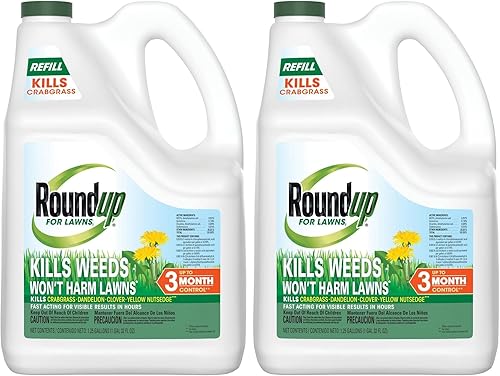 Roundup for Lawns Refill - Mata malezas resistente para uso en hierbas del norte, 1.25 galones (paquete de 2)