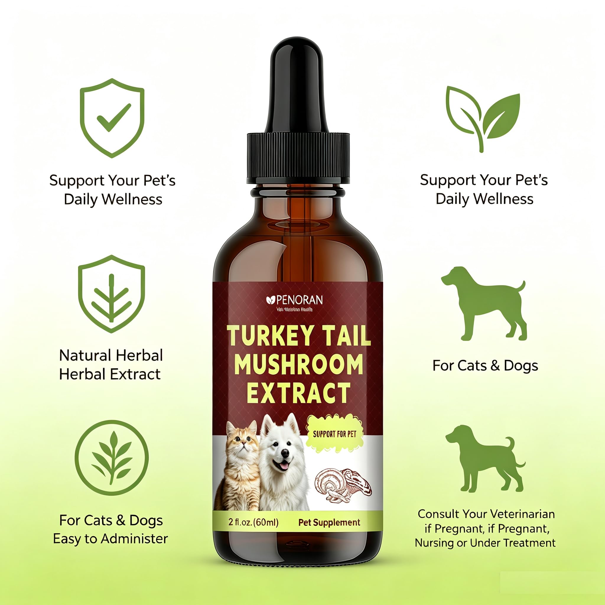 Turkey Tail Mushroom Extract for Dogs & Cats Lipoma Lumps Bumps Warts, — Amazon image 5
