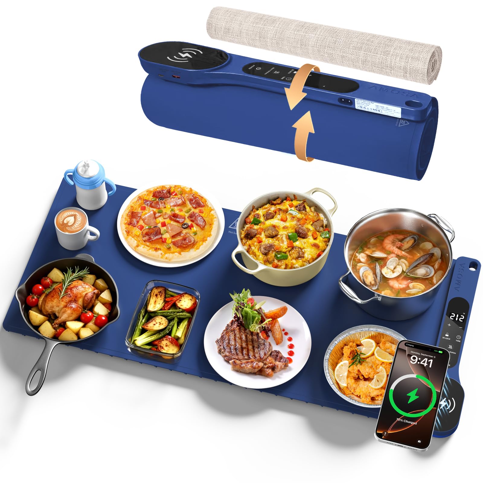 Amazon.com: New Food Warming Mat with Wireless Charger, 34”x15