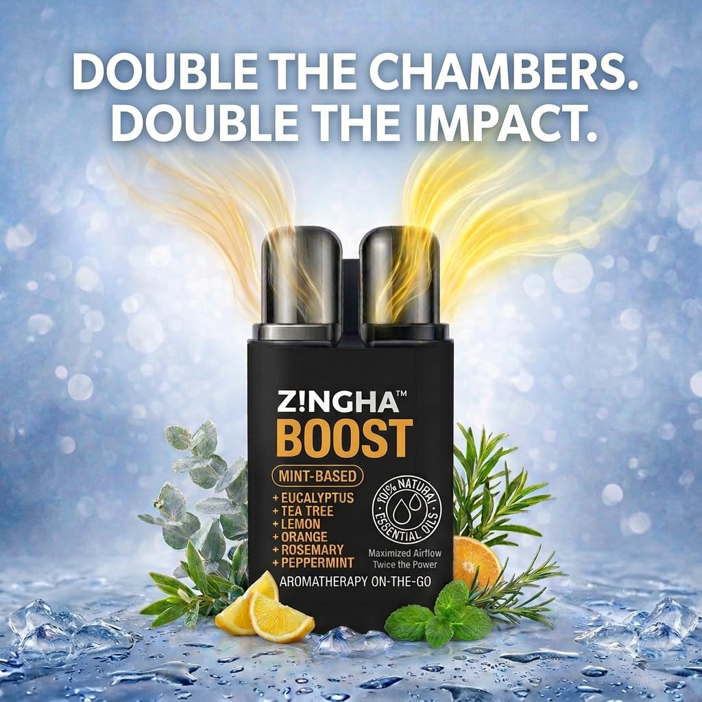 ZINGHA Nasal Stick - Instant Clear Breathing & Sinus Relief | Strong Aromatherapy Inhaler with Natural Essential Oils | Portable Mood Boost & Mental Clarity Reset product thumbnail 5