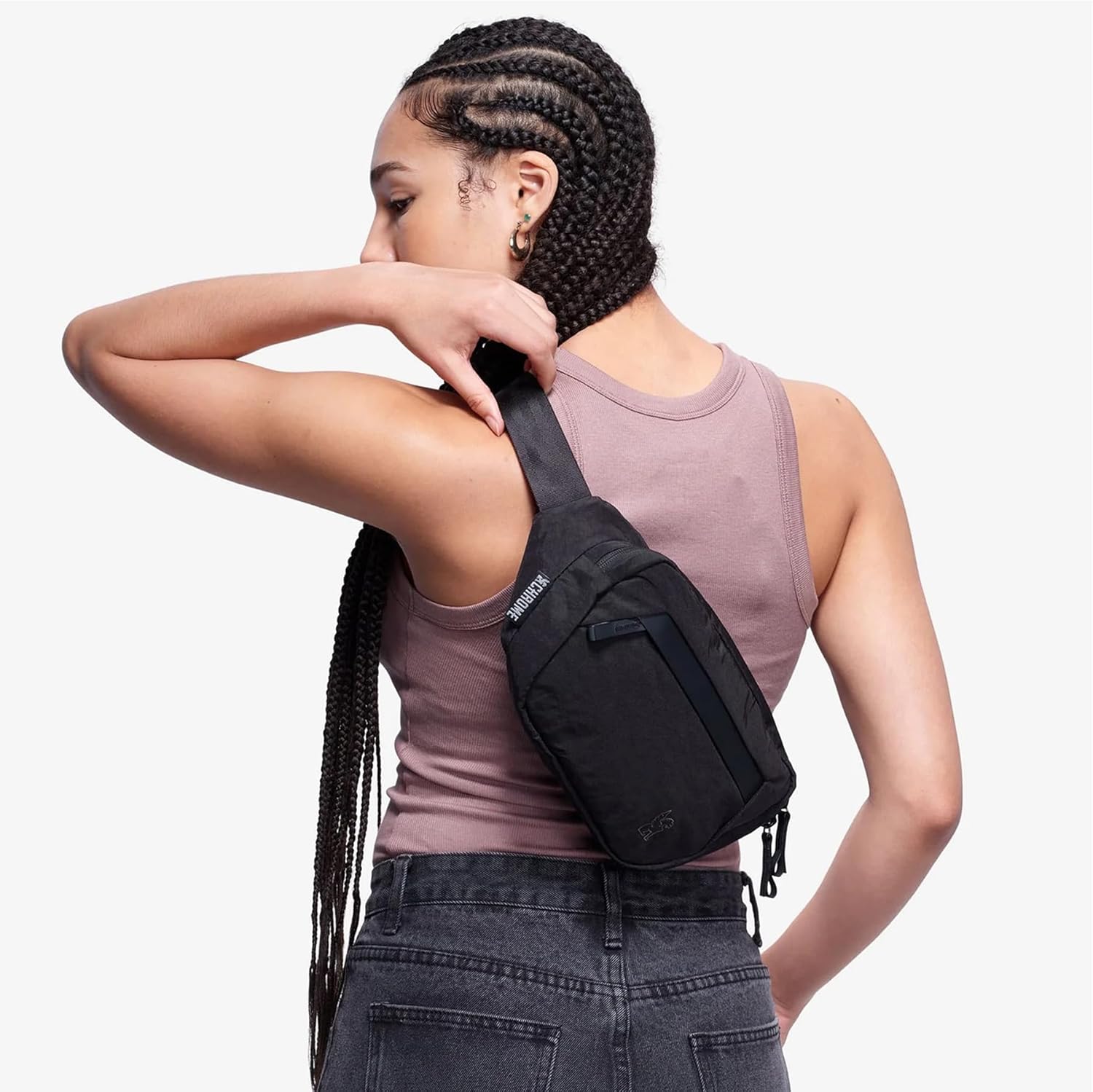 Chrome Industries Sabin 3L Sling Bag – Crossbody Bag with Main Interior Compartment, Internal & External Pockets, & Made from Recycled Fabrics – Perfect for Travel & Everyday Carry – Mauve