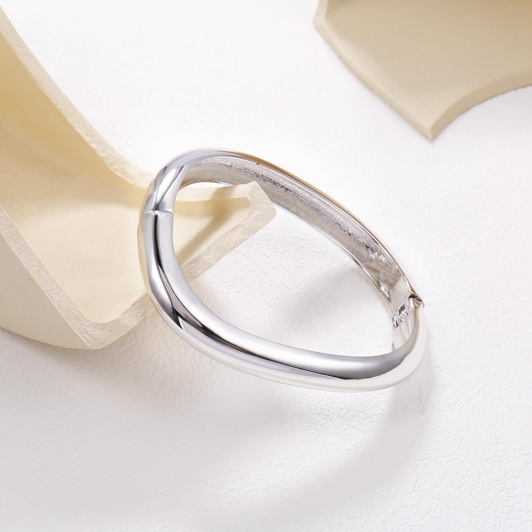 2 sztuki złotych bransoletek dla kobiet ze stali nierdzewnej nieregularne mankiety, modna bransoletka z zawiasami, otwarta szeroka, srebrna, biżuteria, prezent