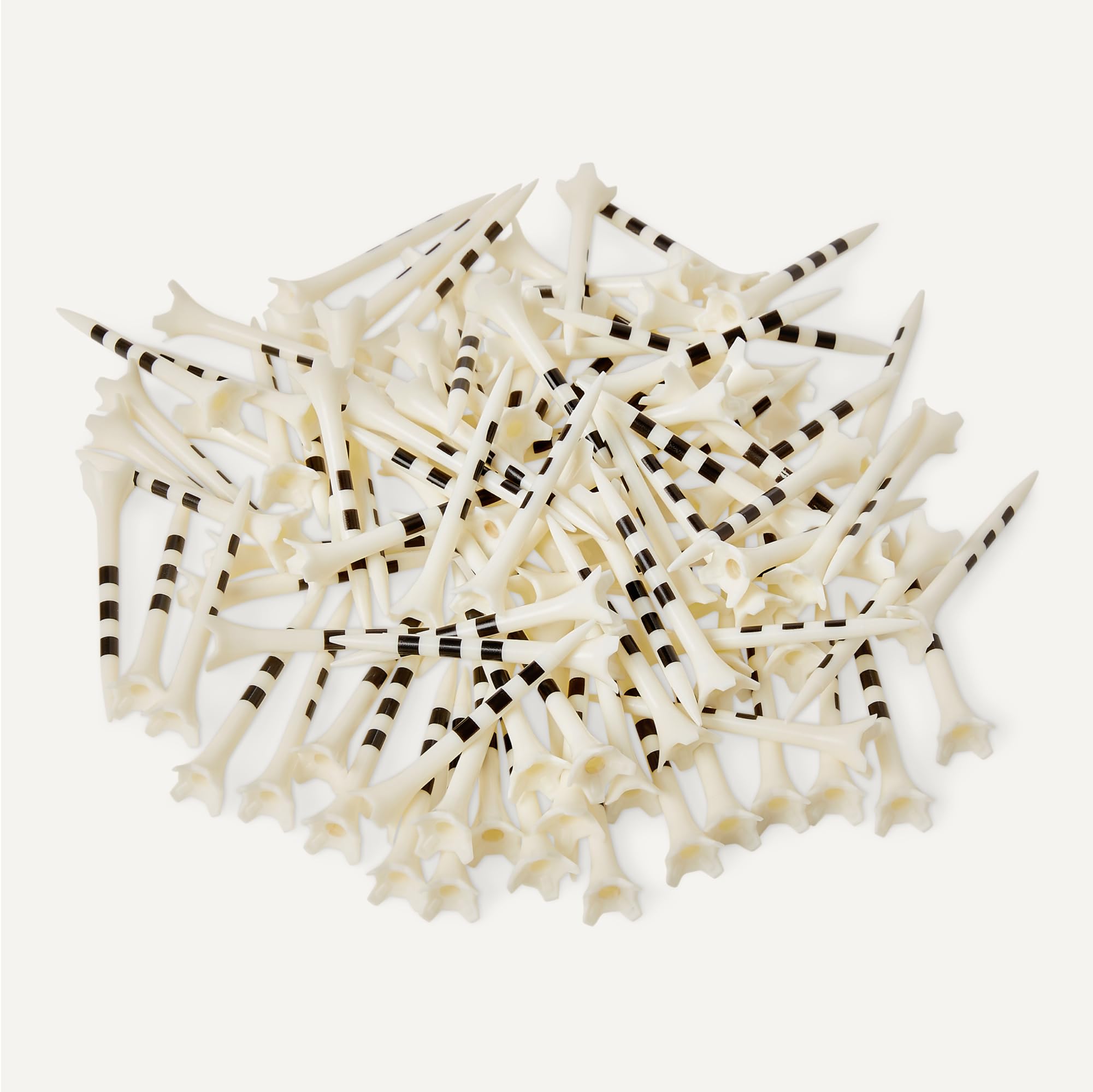 Amazon Basics Golf Tees with Height Marker System- Recycled Plastic Tees with 4-Prong Head - Golf Course Accessories - White - 100 Pack - 4