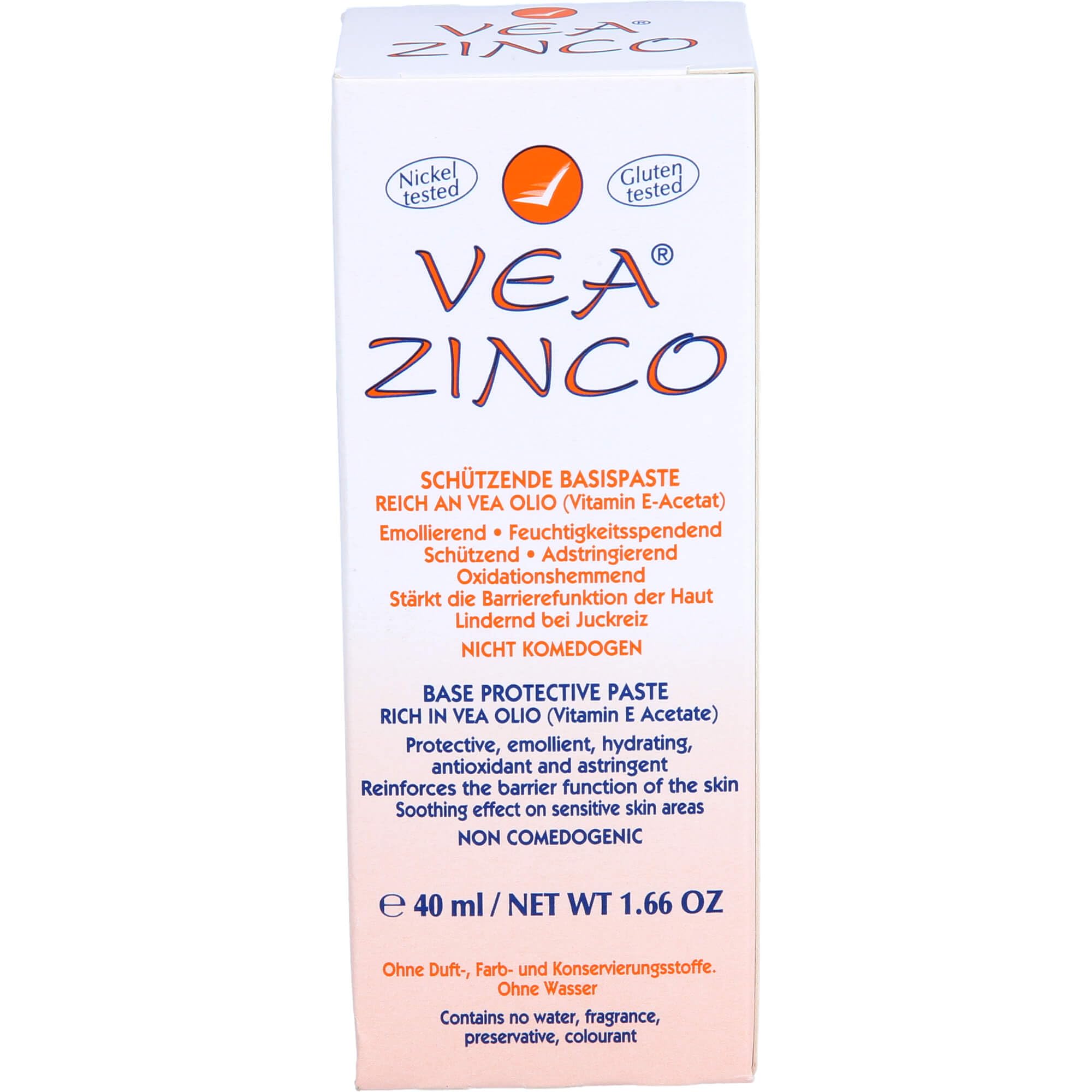 Vea Zinco - Pasta protettiva base all'olio vea, 40 ml (etichetta in lingua italiana non garantita)