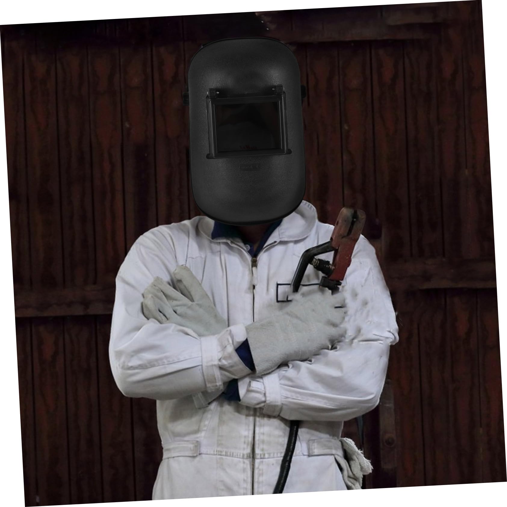 Maschera per Saldatura Regolabile in Pp Leggera Ampia Visibilità, Protezione Occhi per Lavoro di Saldatura in Officina