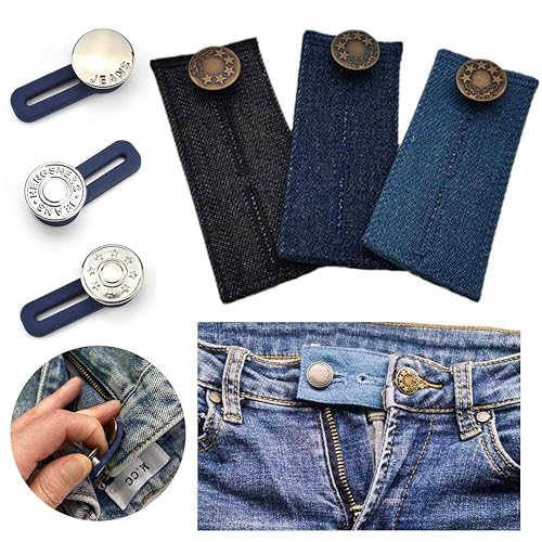 Miniatura 2 de Paquete de 6 extensores de cintura, extensores de botón de alta calidad para pantalones, extensor de pantalones para maternidad, extensor de botones