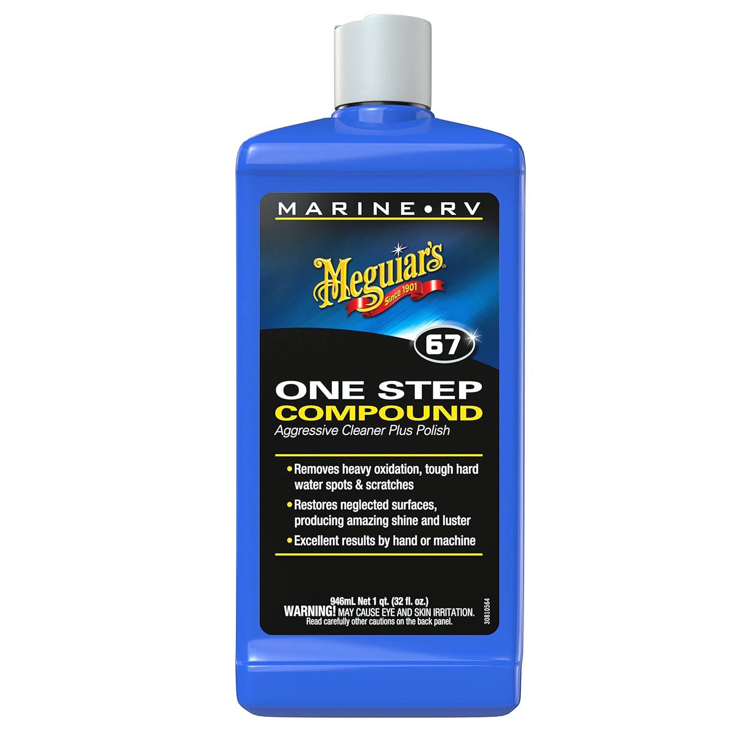 Meguiar’s Marine/RV One Step Compound, M6732, Removes Oxidation, Stains, Scratches, and Water Spots, Restores Color and Shine to Fiberglass Gel Coat Finishes, Christmas Gift Ideas for Car Dads, 32 Oz - Image 11