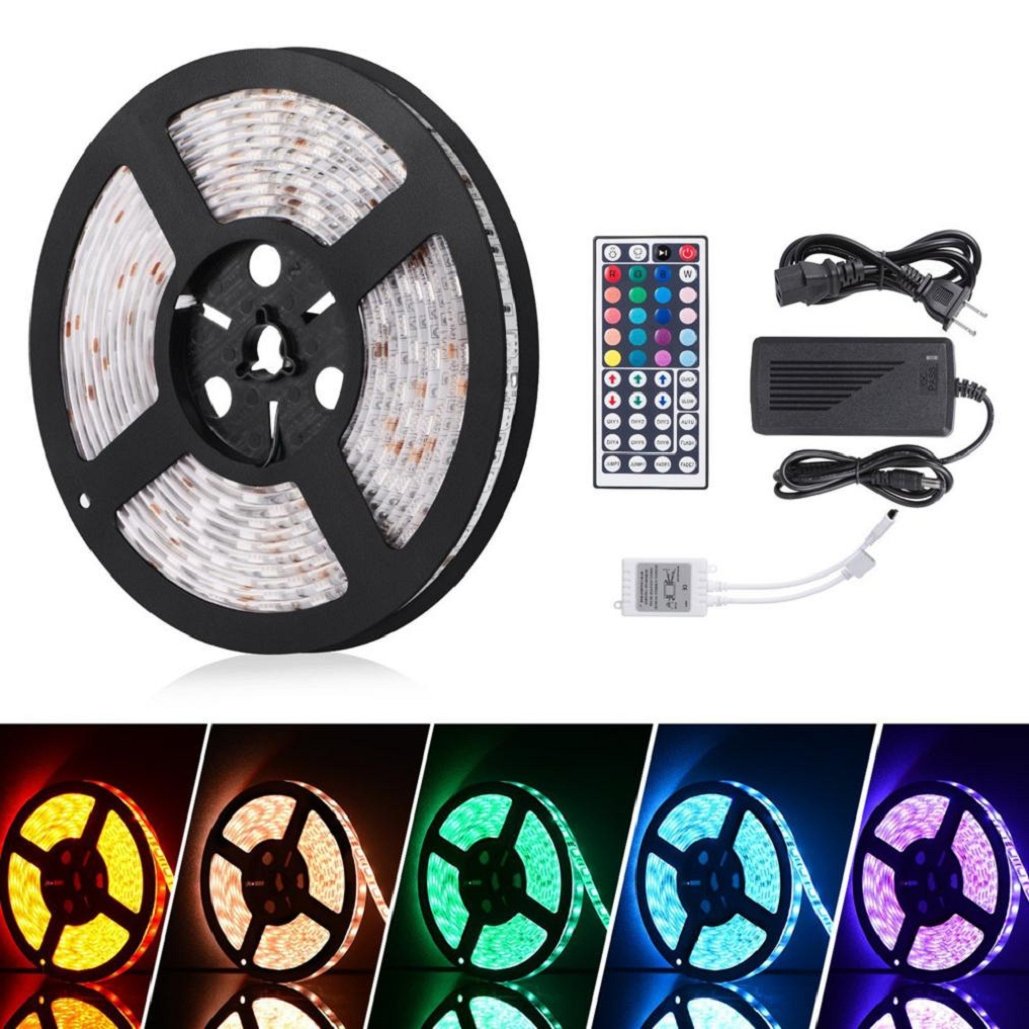 StripSun LED Strip Lights SMD 5050 Waterproof 16.4ft 5M 300leds RGB Color LED 5A,8 Light Pattern,Tuscom