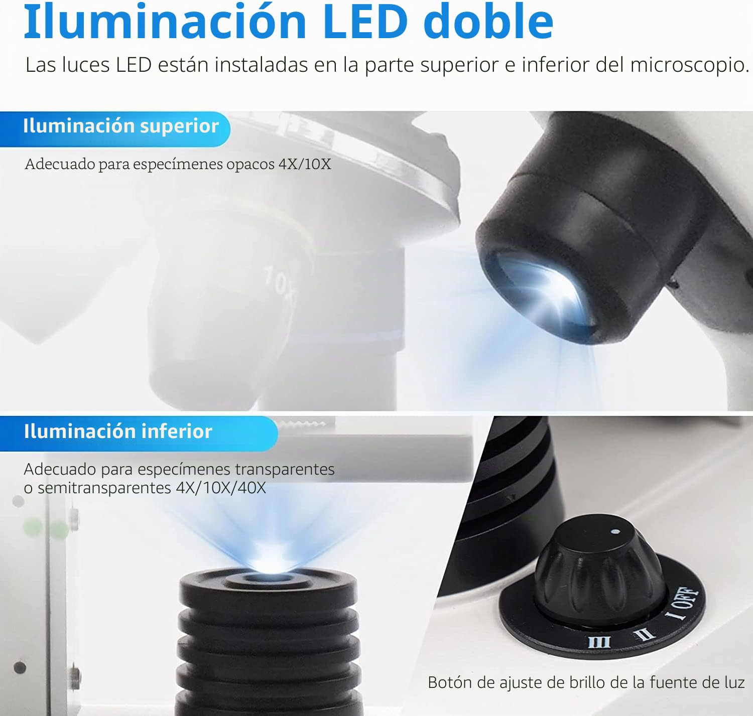 SWIFT Microscopio SS121 100X-2000X para niños estudiantes adultos, con adaptador de teléfono, microscopios potentes para laboratorio escolar, educación de investigación científica biológica