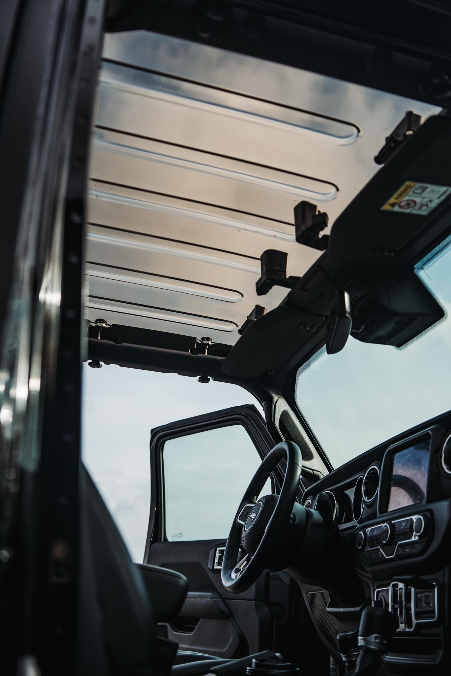 Techo Panorámico Transparente Compatible con Jeep Wrangler JL Gladiator JT - Protección UV - Panel Translúcido Resistente