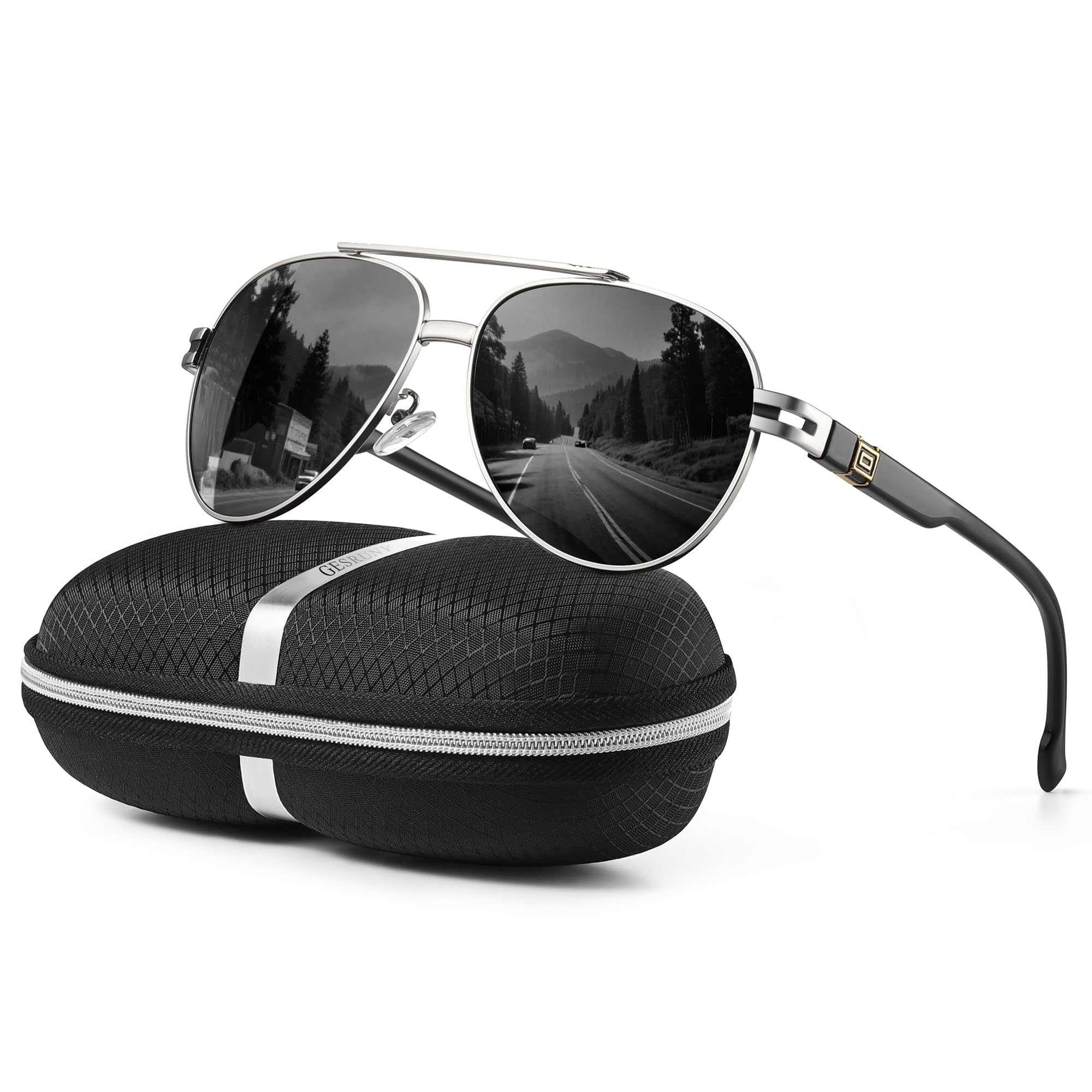 Polarized Aviator Sunglasses for Men Women- Fashion Shades Retro Sun Glasses Driving Fishing Golf UV Protection