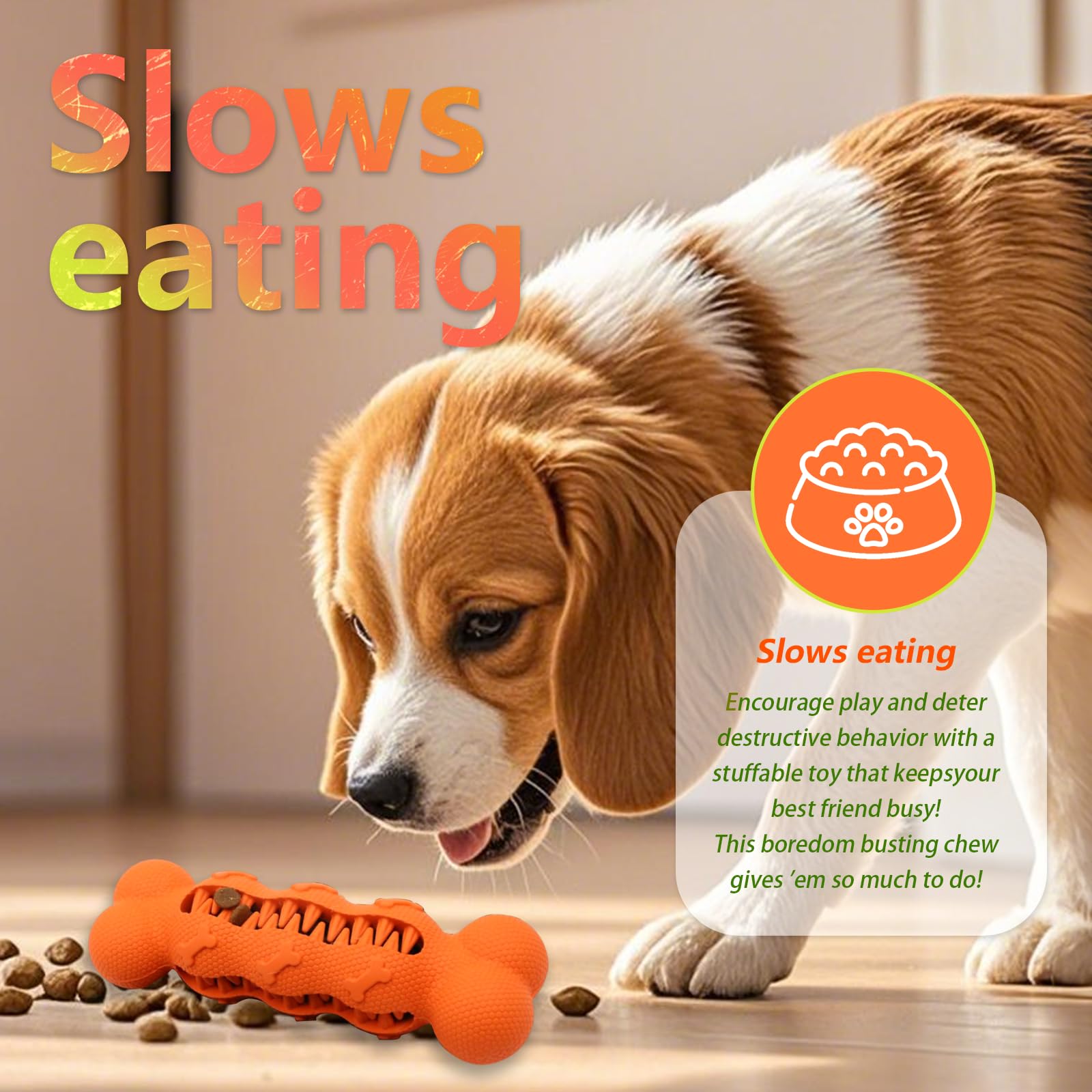 LaRoo Interactive Treat Dispensing Dog Toy, Chew Toy, Durable, Cleans Teeth - Image 2