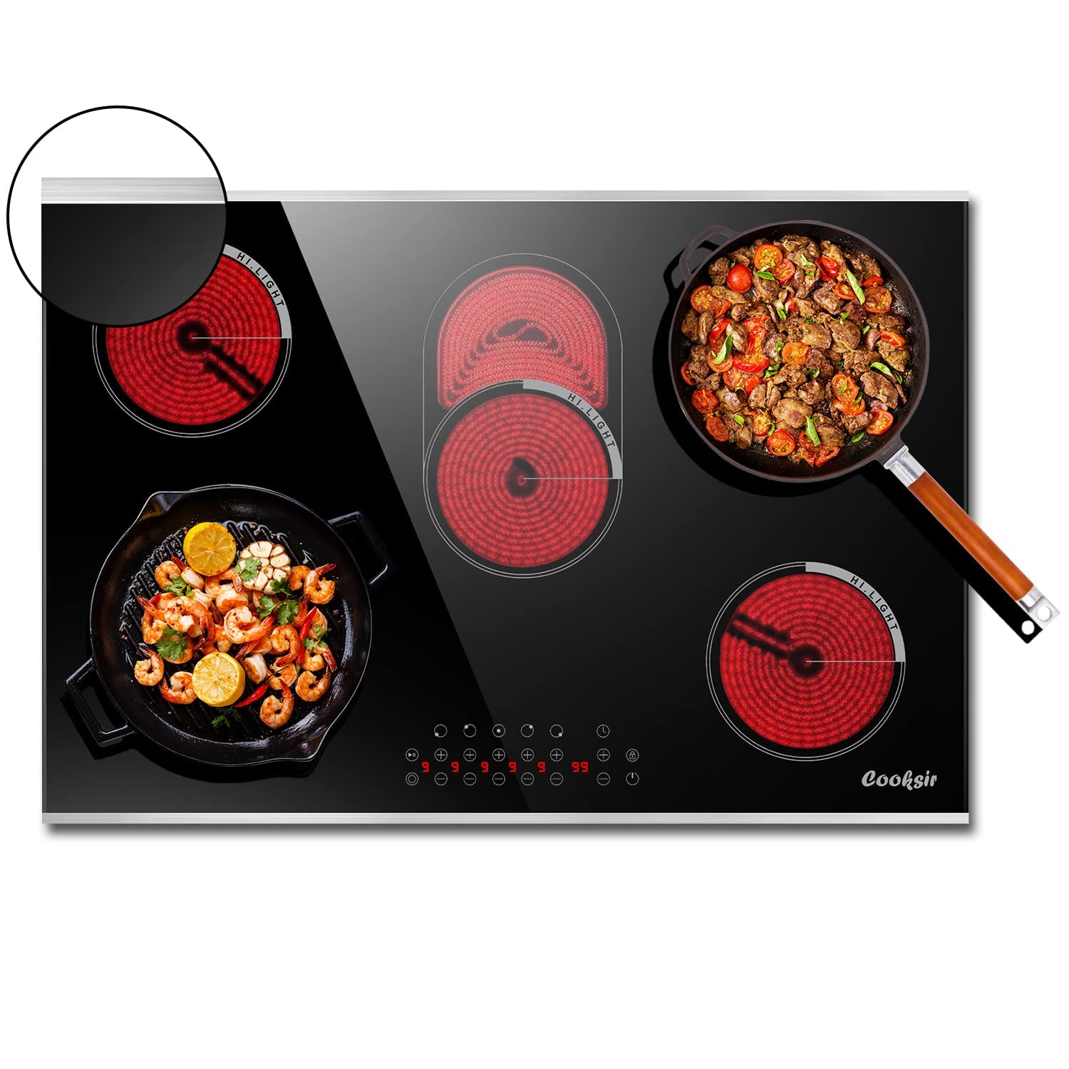 30 electric glass cooktop