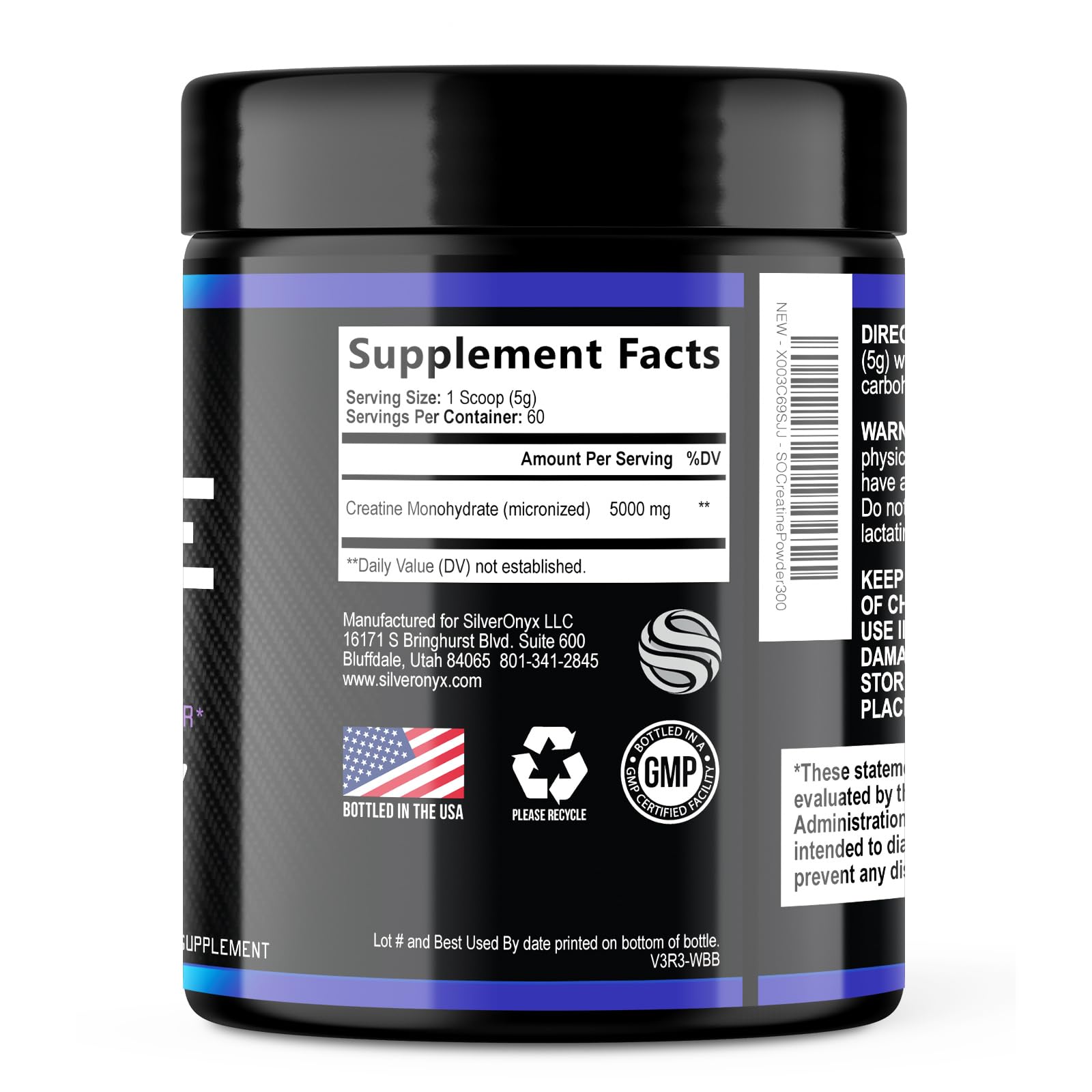 Creatine Monohydrate Powder 5000mg - Pure Micronized Creatine Mono 5G Nutritional Supplement - Pre Workout for Energy & Muscle Support for Men and Women, Unflavored, Bottled in USA - 60 Servings — Amazon image 9