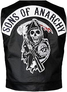 Sons of Anarchy Biker Club Leather Vest Black