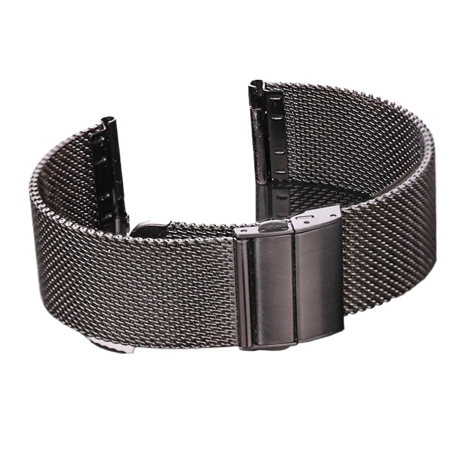 Generico Bracciale con Cinturino in Maglia milanese Loop 16mm 18mm 20mm 22mm 24mm Argento Nero Smart Watch Band 4 5 PRO Strap