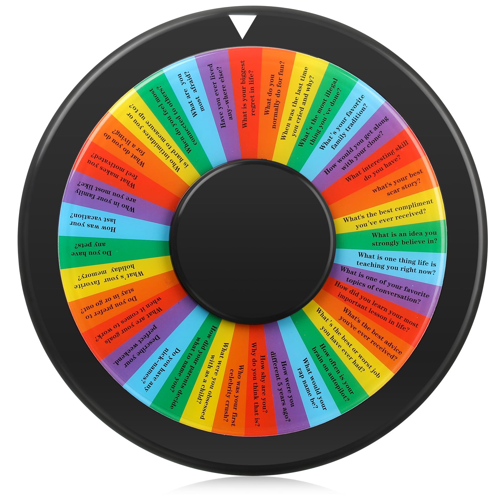 Libima 9.5 Inch Table Prize Roulette Team Building Games for Work 36 Slot Game Prize Wheel Spinner for Adults Birthday Office Holiday Party(Adult Conversation Style)