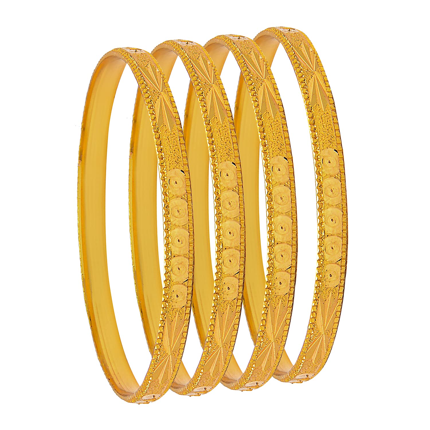 Shining Jewel - By Shivansh Fashion Gold Plated Traditional Bangles for Women (Pack of 4) SJ_3421_2.6 (B09RH3M6VL) Amazon Price History, Amazon Price Tracker