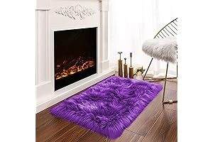 Latepis Small Purple Furry Rug