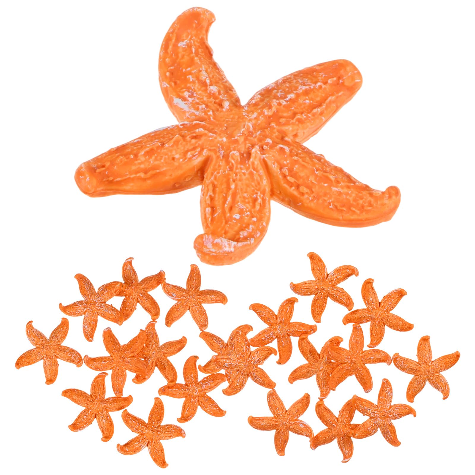 M METERXITY 10-Pack Starfish Decor, 1.2" PVC Artificial Mini Sea Star Decoration for Fish Tank/Aquarium Decoration/Beach/DIY Crafts/Nautical Theme Party [Pink]