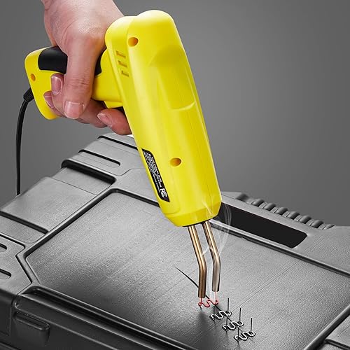 Miniatura 8 de VEVOR Kit de soldadura de plástico, pistola de soldadura de plástico de 220 W con 1200 grapas calientes y 76 varillas de soldadura, pistola de