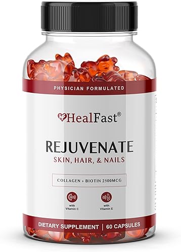Rejuvenate Suplemento de gomitas de vitaminas y minerales Gomitas de colágeno + vitaminas, biotina y zinc Suplemento antienvejecimiento para la