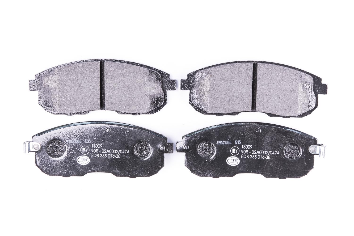 HELLA 8DB 355 016-381 Brake pad set - with acoustic wear warning - T3009 - for e.g. INFINITI / NISSAN