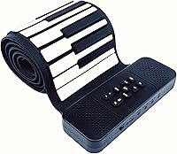 Vista 9 de Piano electrónico de música digital enrollable de 49 teclas, recargable, función de grabación, 8 tonos, 6 canciones de demostración educativas