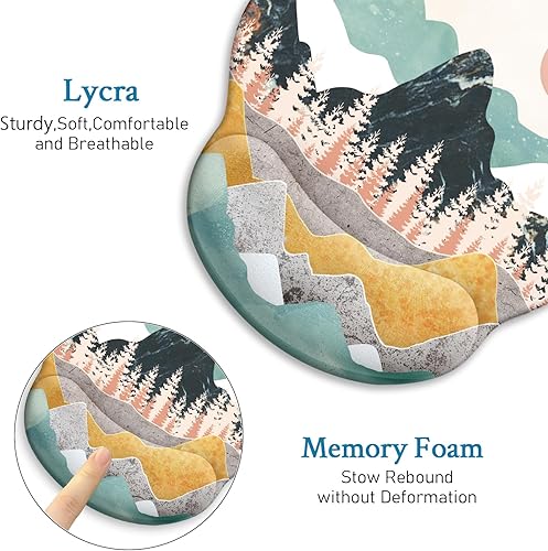 Miniatura 6 de Alfombrilla de mouse ergonómica con reposamuñecas, alfombrilla de mouse de montaña y puesta de sol para escritorio, alfombrilla de mouse para juegos