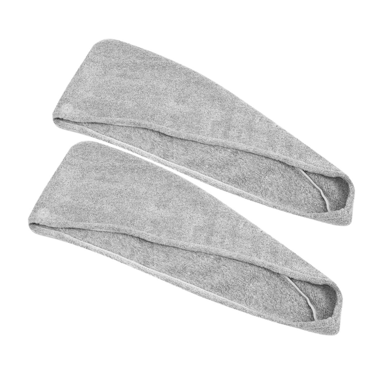MAGICLULU 4 Juegos Gorro para Cabello Seco Gorro para Secar El Cabello Mojado Turbantes para Mujeres Gorra De Pelo Seco Mujer Toalla para Secar El Cabello Vellón De Coral Grey 2 Piezas * 4