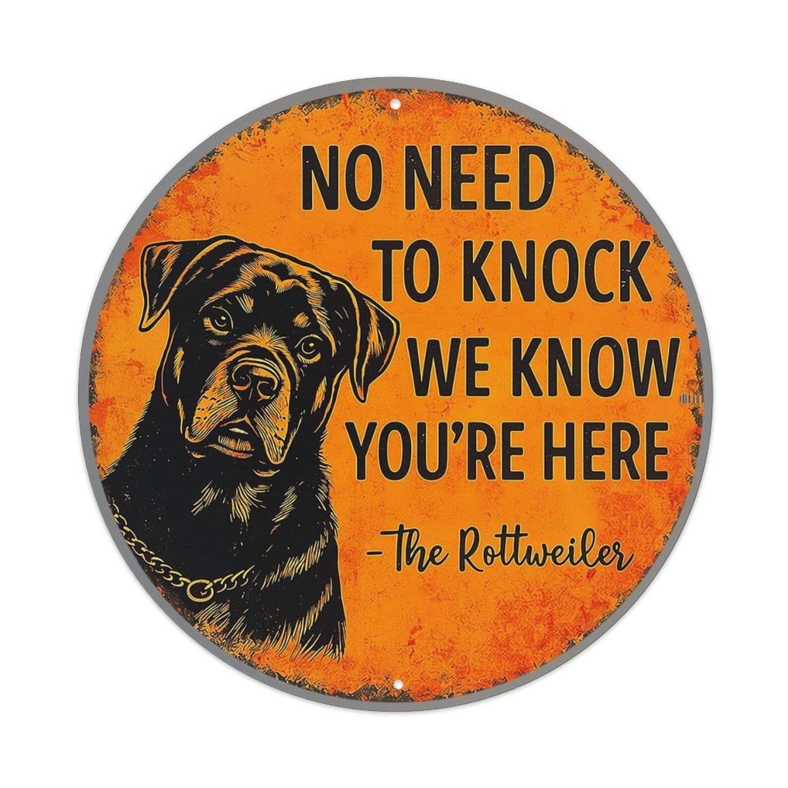 Jdyansheng Vintage No Need To Knock We Know Youre Here The Tin Sign Metal Poster Metal Signs For Home Man Cave Bar Cafe Kitchen Laundry Room Wall Decorations 8X8 Inches