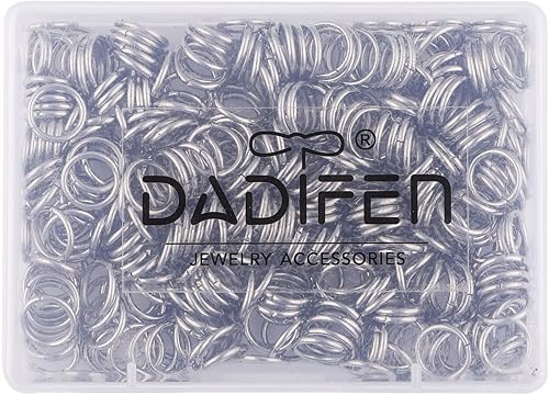 Miniatura 3 de 300 anillos de acero inoxidable de 0.394 pulgadas para hacer joyas, anillos abiertos de plata de calibre 18 para pulseras, aretes y collares