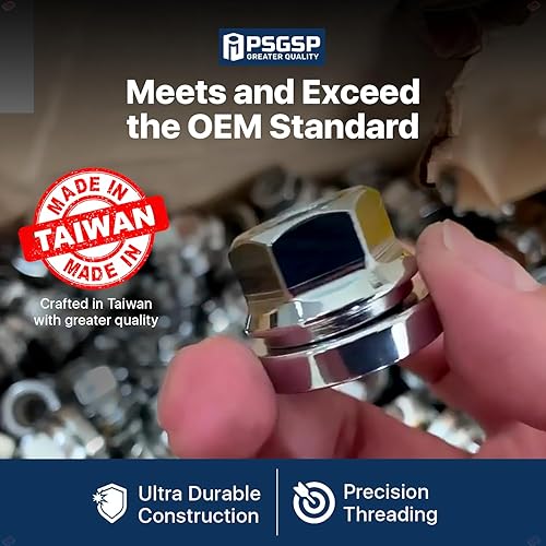 Miniatura 5 de Tuercas de rueda cromadas M14x1.5, 16 piezas para Ford F250 F350 F450 F550 2003-2019, 2003-2019 F53, estilo OEM de cara plana con bridas de dos