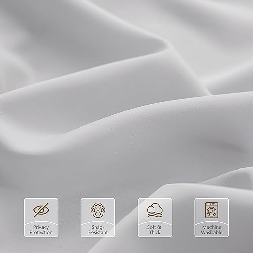 Miniatura 7 de FMFUNCTEX Cortinas transparentes de 52 * 84, gris