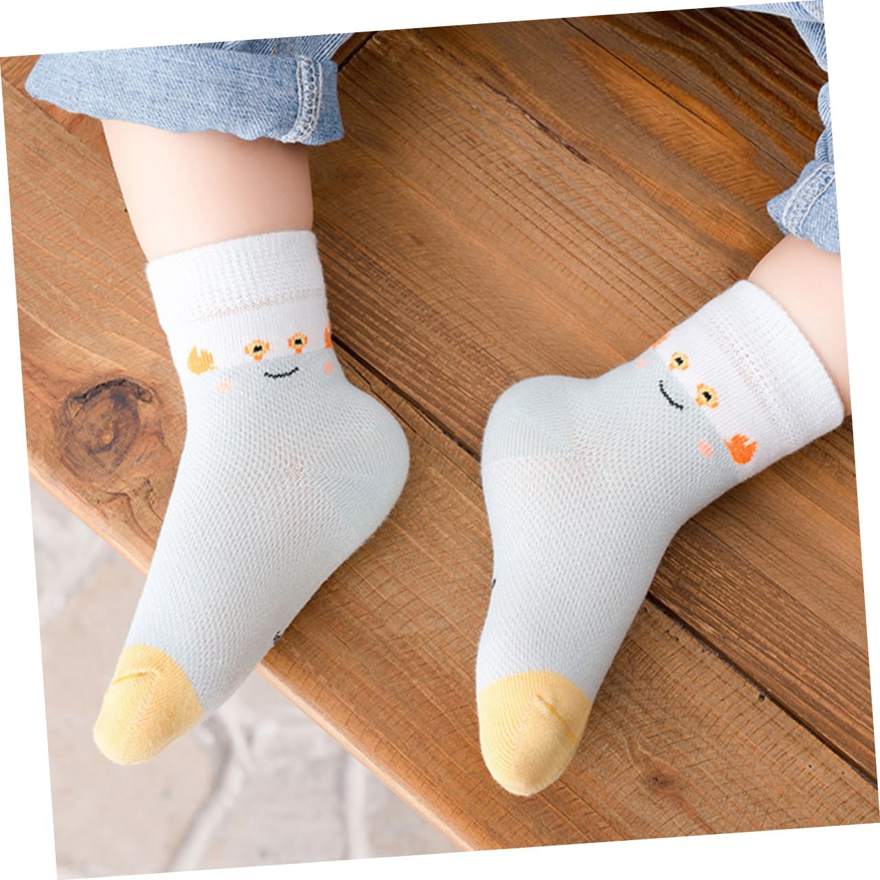 KESYOO Infant-And-Socks: 5 Pair Middle Tube Mesh Sock Breathable Stretchy and Comfortable Baby Socks for Boys and Girls