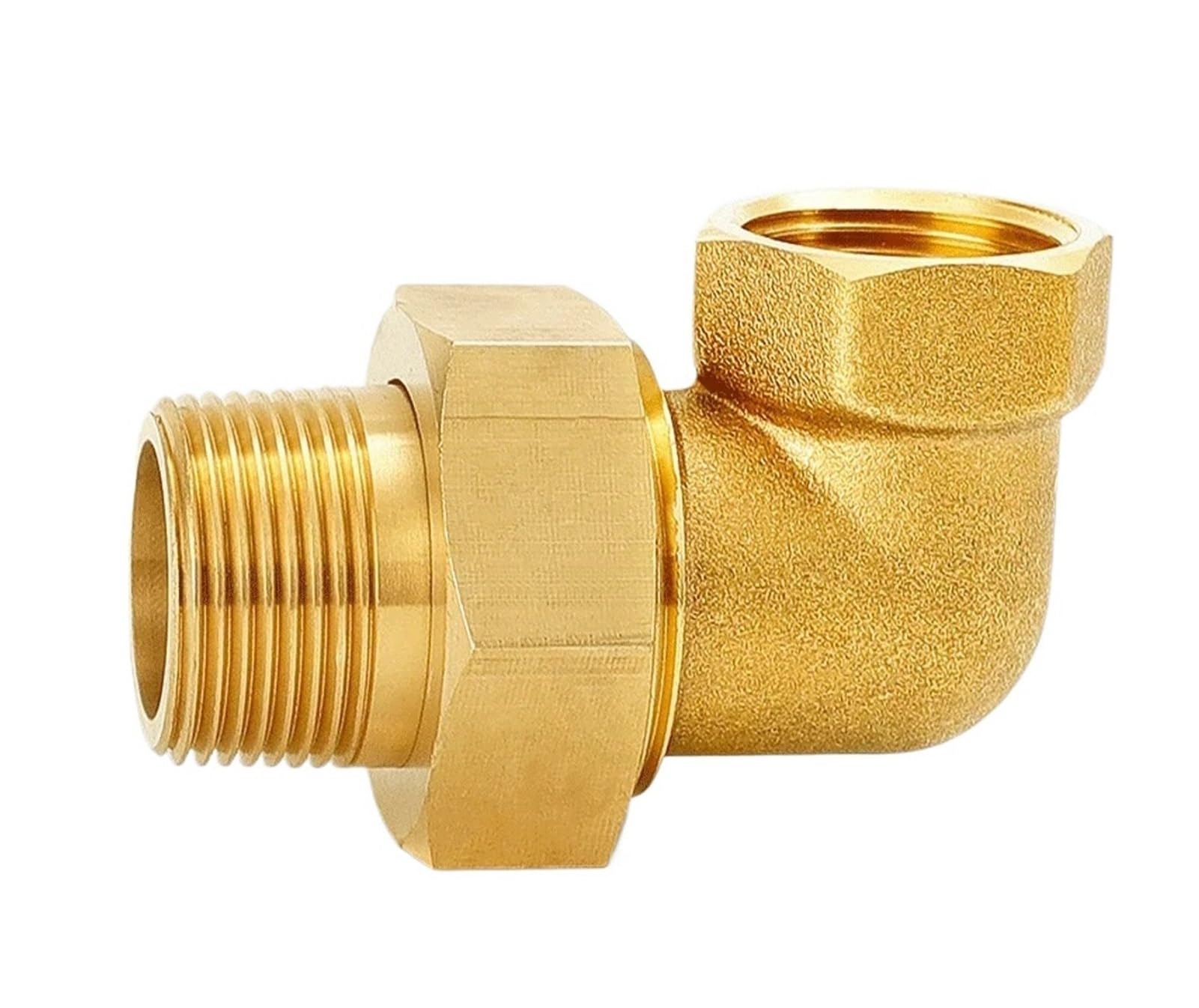 Conector de acoplamiento tubería latón con rosca hembra a macho, adaptador agua y unión engrosamiento(Soft Seal,1")