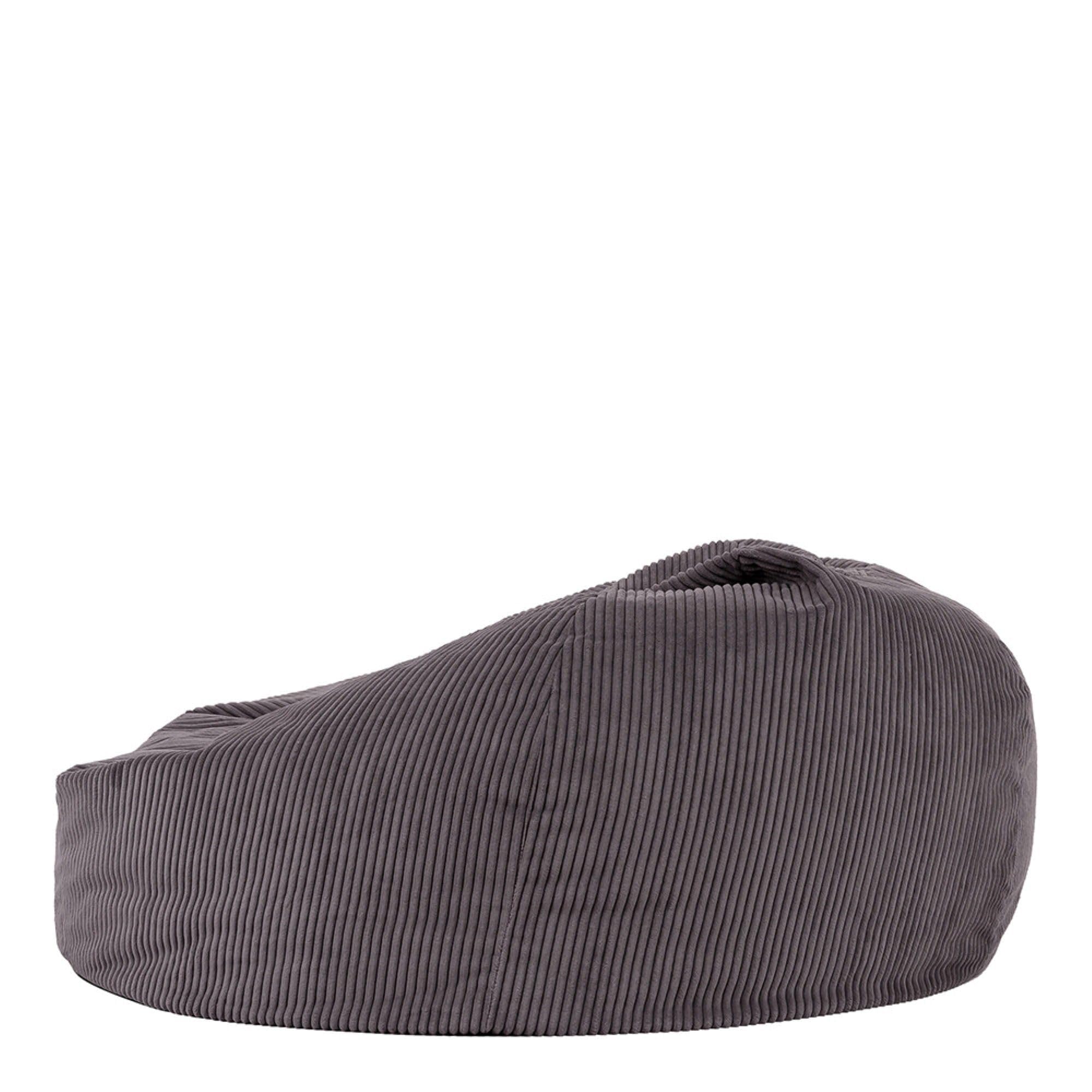 Icon Soul Cord XXL Sitzsack Sofa mit Füllung, Grau
