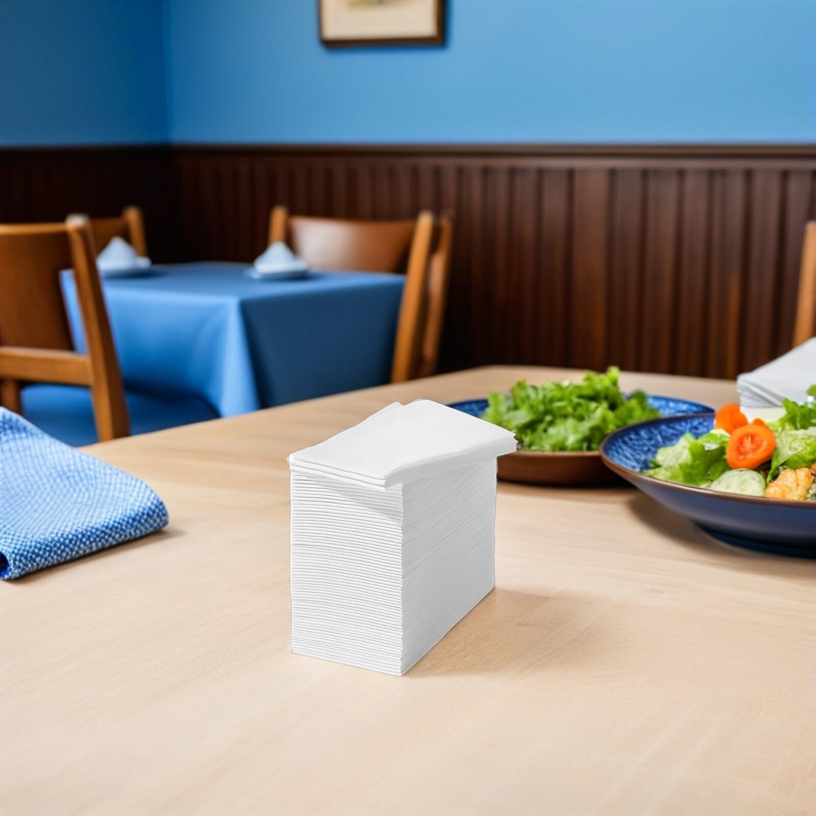 100 Piezas Servilletas de Papel Desechables para Fiestas 43x30 Cm 100 Unidades white Antipolvo Textura Tela 50 G/m² para Bodas Cenas Reuniones Familiares