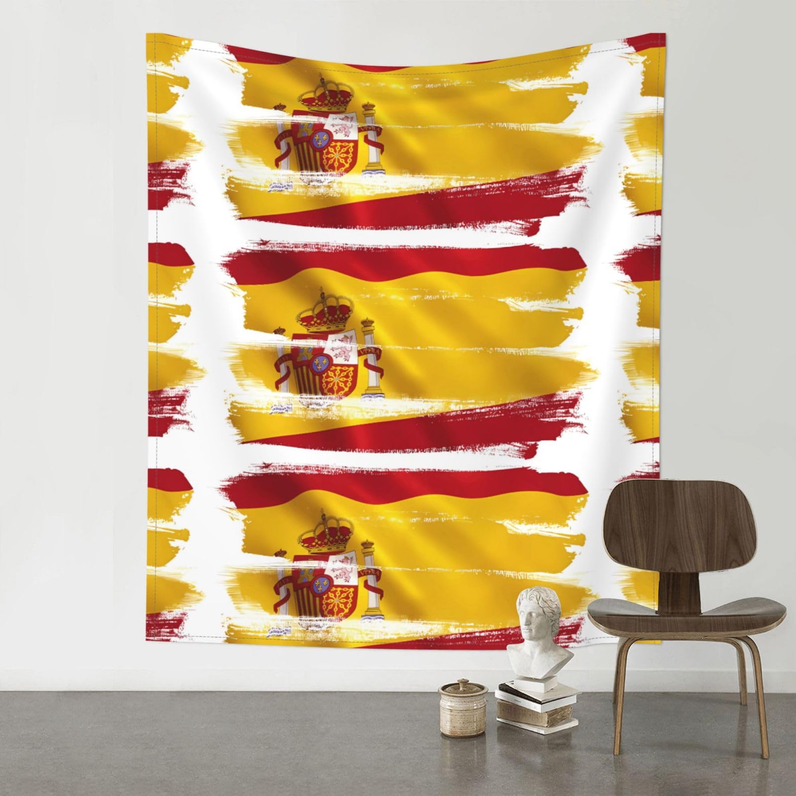 YYHWHJDE Spain Flag Prints 60x51in Wall Tapestry – Boho Decor Throw Blanket for Bedroom, Dorm, Beach Cover, Picnic & More