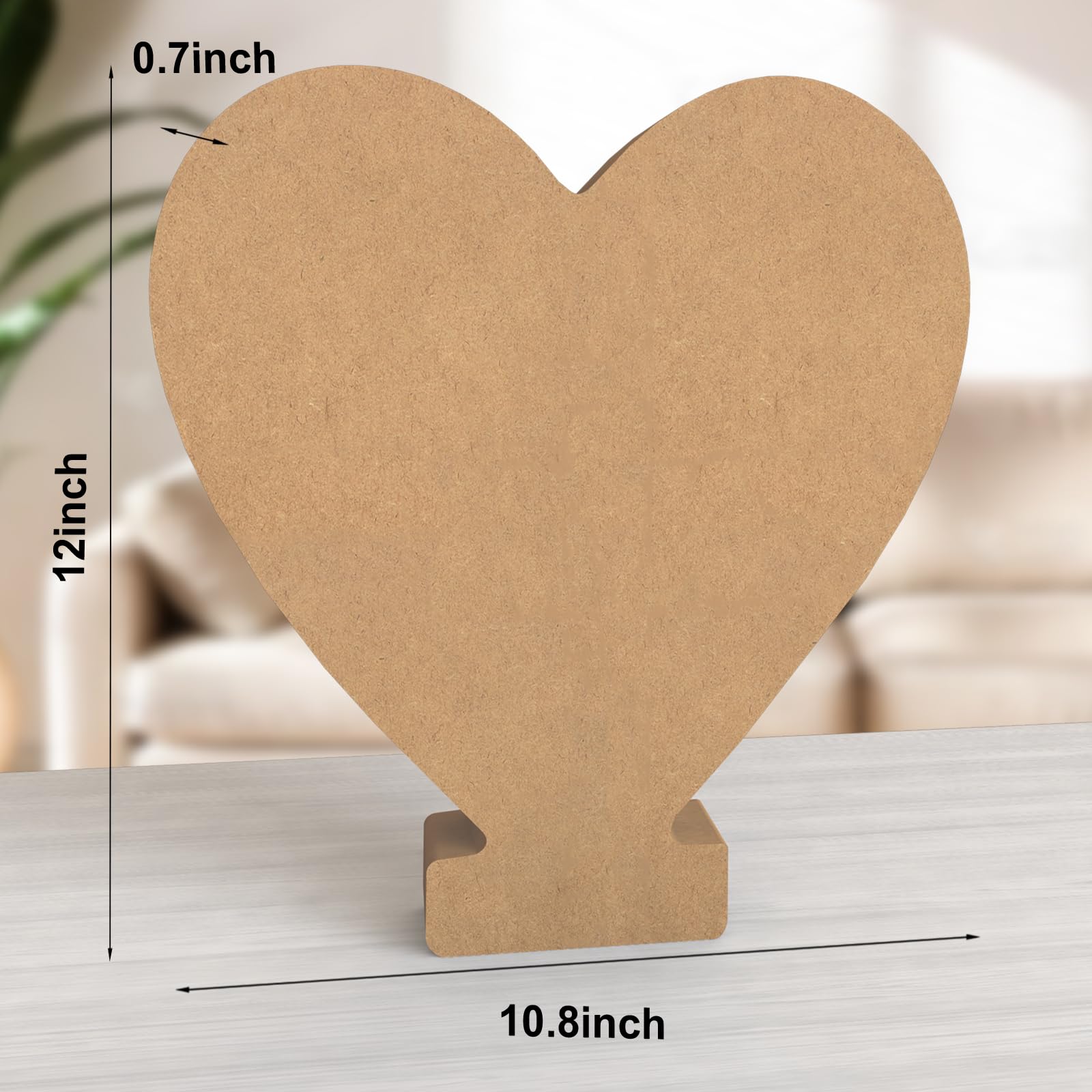 Aruatu 12 Inch Balsa Wooden Letters Unfinished Wood Letters for Wall Decor Decorative Standing Letters Large Letters for wall Decoration for Craft Home Party Projects (Love) - Image 2