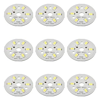 Othmro DC 9-11V 3W 6500K LED High Power Circle Aluminum Circuit Board Diameter 40mm High Brightness Luminous Surface Home Studio and Exhibition Lighting 15 Pcs