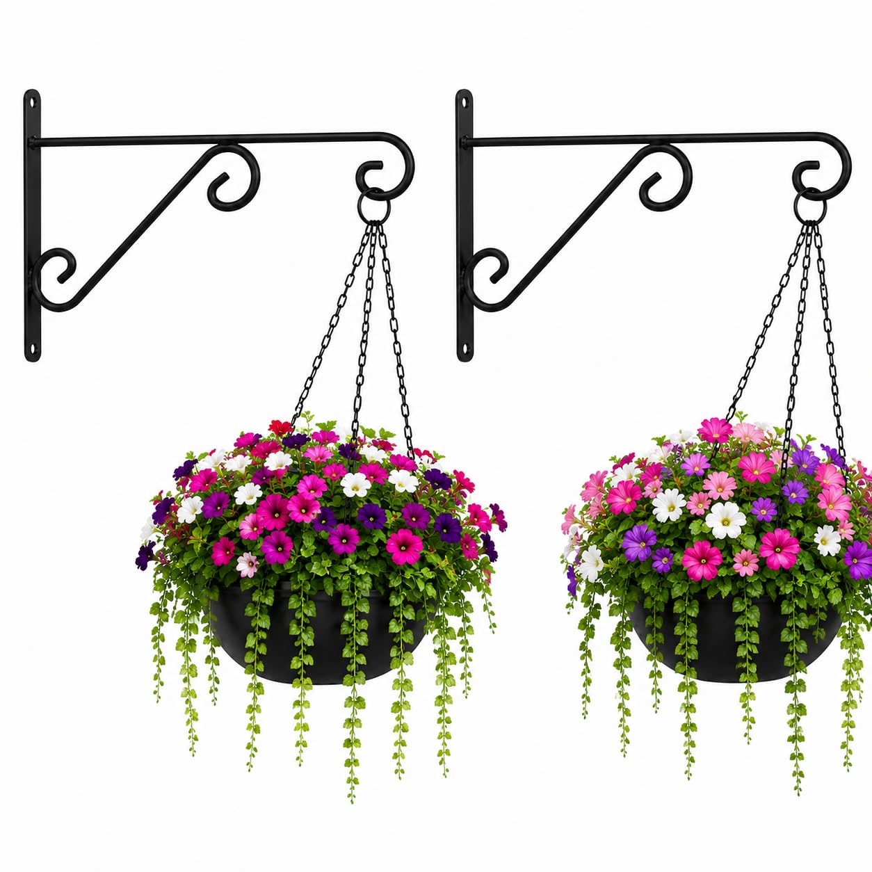 Hanging Stand Suitable for Flowers Baskets Flower Pots Lanterns Bird Feeders Small Easy-to-Install Outdoor Hook-image-38