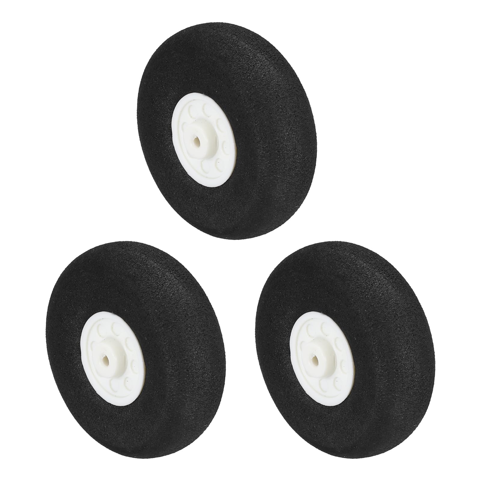 Muiltvoe RC Airplane Wheels 2.2" OD RC Aircraft EVA Sponge Wheels Tire Tail Wheel Replacement for DIY RC Model Plane Aircrafts Helicopter, Pack of 3