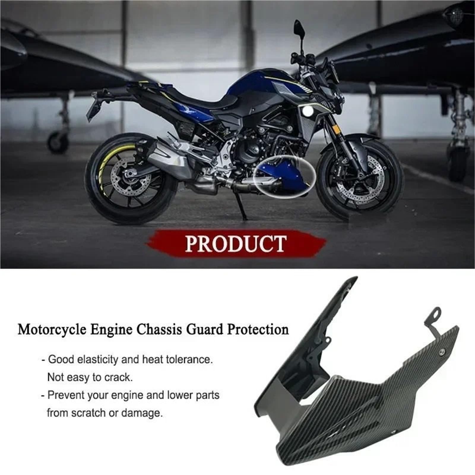 Osłona Podwozia Motocykla Do Bmw F900R F900XR 2020-2023 Osłona podwozia silnika Osłona spoilera osłony podwozia Podwozia Motocykla(Gold)