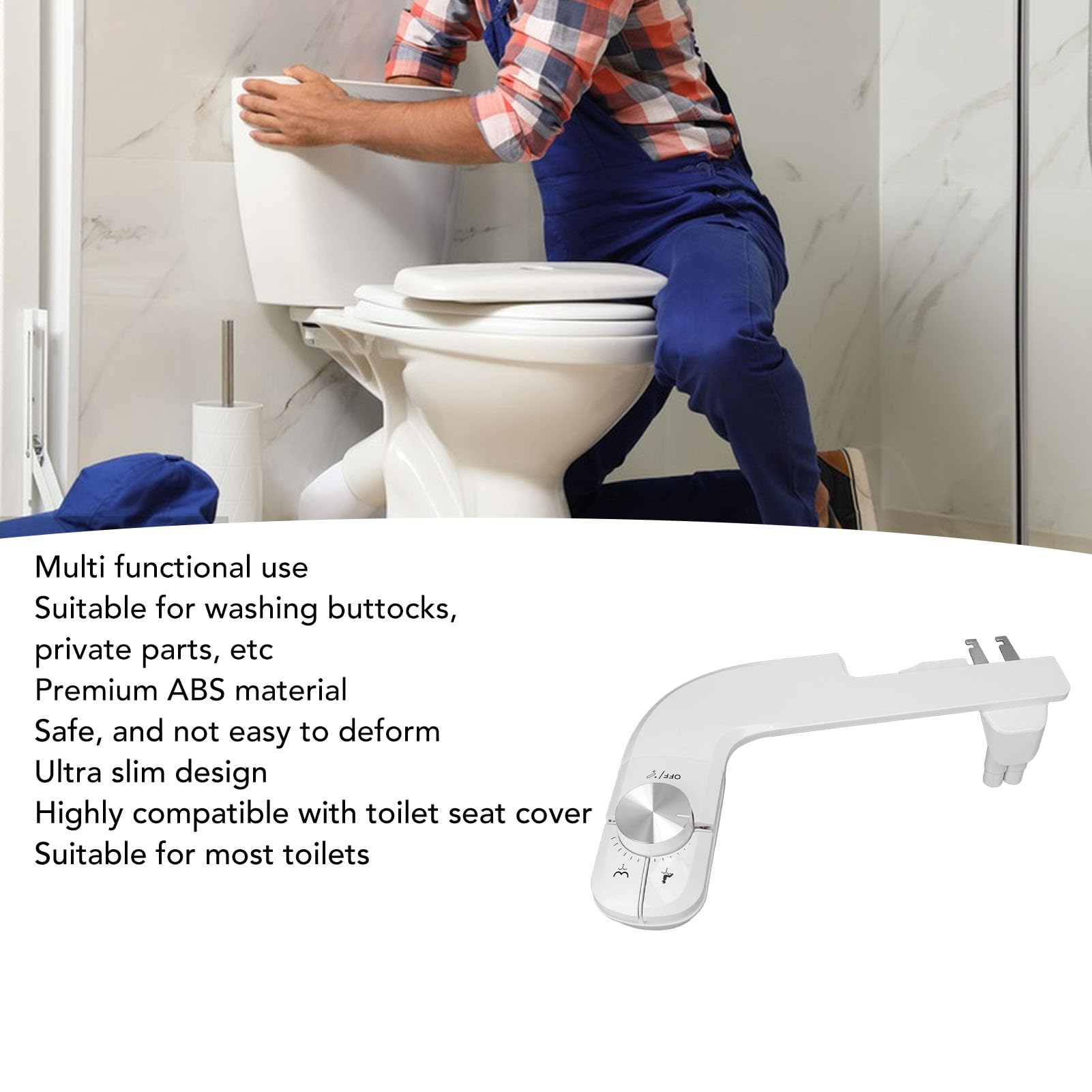 Smukły bidet atakujący ciśnienie wody higieniczny bidet do istniejących toalet łatwe wkładanie stołu ntle mycie poprawa higieny łazienki