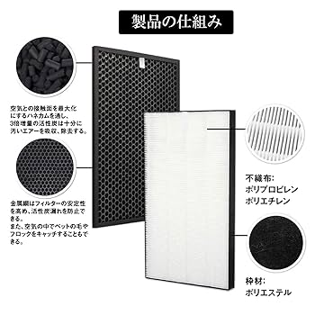 Amazon.co.jp: Attrape 加湿空気清浄機用 集じんフィルター FZ