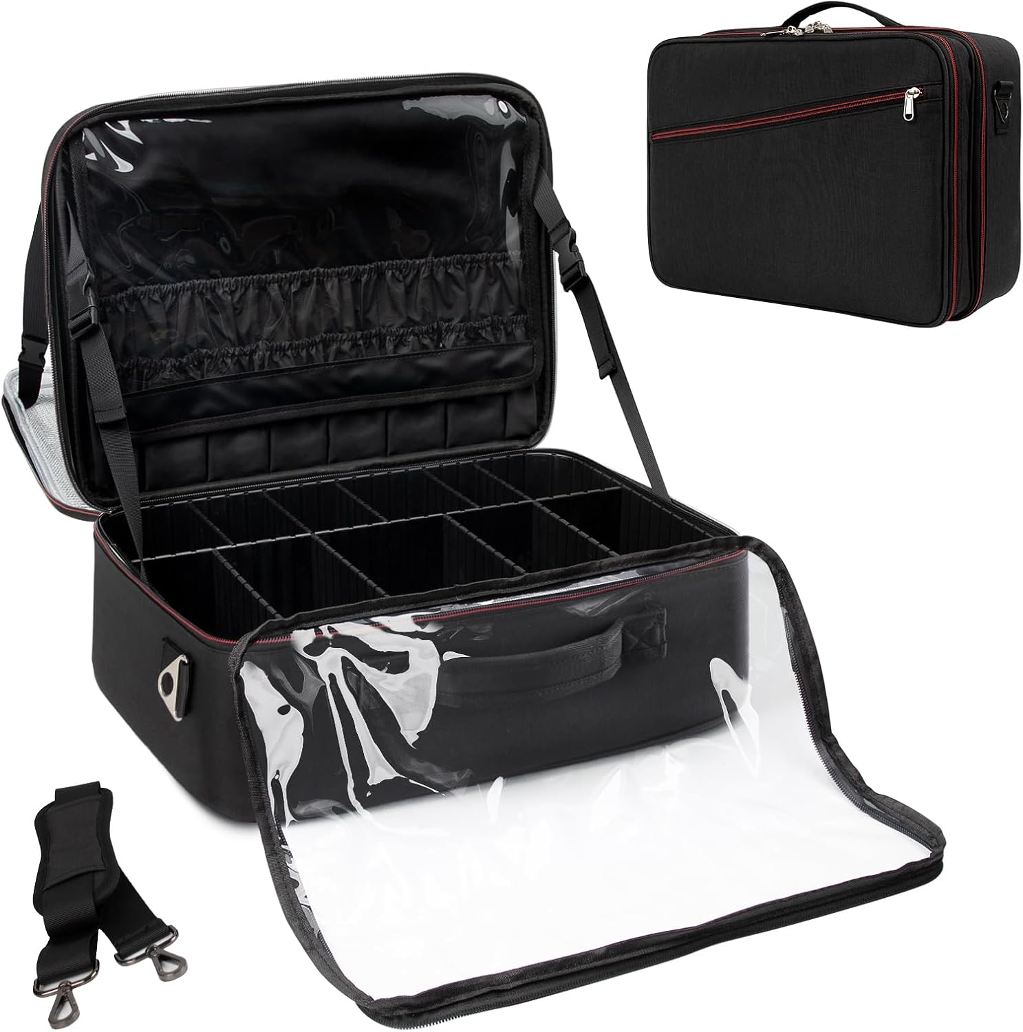 Extra Large Makeup Case, XL Makeup Bag Organizer Travel Cosmetic Case Portable
